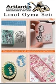 Linol Baskı Seti 1 Paket A4 20x30 Linolyum Tabaka Gri Linol Merdane Oyma Seti 5 Bıçaklı Rulo Fırça Mürekkep Linol Baskı - 7