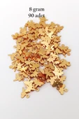Oya Abiye Bileklik Kolye Pleksi Metalik Plastik Pul Altın Renk 8 gram 90 adet - BNC495 thumbnail 1