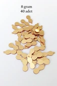 Oya Abiye Bileklik Kolye Pleksi Metalik Plastik Pul Altın Renk 8 gram 40 adet - BNC480 - 1
