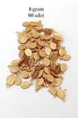 Oya Abiye Bileklik Kolye Pleksi Metalik Plastik Pul Altın Renk 8 gram 90 adet - BNC478 - 1