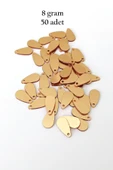 Oya Abiye Bileklik Kolye Pleksi Metalik Plastik Pul Altın Renk 8 gram 50 adet - BNC484 - 1