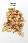 Oya Abiye Bileklik Kolye Pleksi Metalik Plastik Pul Altın Renk 24 gram 270 adet - BNC538 - 1
