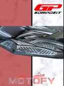 GP KOMPOZİT HONDA PCX 125 2021-2024 UYUMLU KAUÇUK DETAYLI KROM ÖN BASAMAK LASTİĞİ SİYAH-KROM thumbnail 2