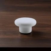 Bohem Beyaz Mantar Kulp Düğme 10 ADET Çekmece Mutfak Mobilya Dolabı Dolap Kulpu Kulbu Plastik Kulp thumbnail 7