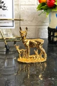 Jenisa 2 Adet Altın Renk Geyik Ailesi Figürli Mantar Tıpa Yağdanlık Tıpası Şarap Şişe Tıpası - 2