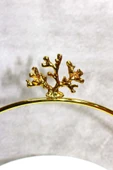 Jenisa 2 Katlı Gold Etajer Altın Mercan Aksesuarlı Sunumluk Ikramlık Standı - 3