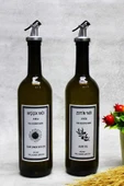 Jenisa 2'li 750 Ml Zeytinyağı Sıvıyağ Şişesi Akıtıcılı Yağdanlık Yağlık - 2