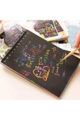 Sihirli Defter Siyah Yapraklı A6 Kazımalı Defter - 1 Adet - 1