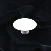 Bohem Beyaz Geniş Mantar Kulp Düğme 10 ADET Mobilya Dolabı Çekmece Mutfak Dolap Kulpu Kulbu Plastik thumbnail 5