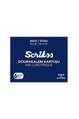 Dolma Kalem Kartuşu Mavi Siyah 6'lı Paket - 1