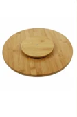 Rossel Premium 30cm Bambu Çizgi Dönerli Sunum Tahta -2341 - 3