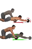 Taşınabilir  Wheel Tekerlek Spor Aleti  Vücut Geliştirme Egzersiz Aleti Mini Diz Mat Hediyeli - 3