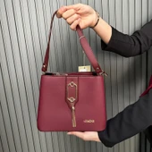 Armine Bayan Çanta Düz Bordo AR36104 thumbnail 1