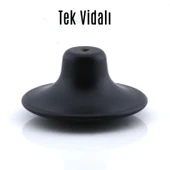 Bohem Siyah Geniş Mantar Kulp Düğme 10 ADET Mobilya Dolabı Çekmece Mutfak Dolap Kulpu Kulbu Plastik thumbnail 6