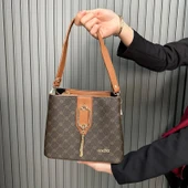 Armine Bayan Çanta Noktalı Kahve AR36107 thumbnail 1