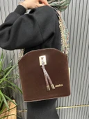 Armine Bayan Çanta Kahve Süet AR10204 thumbnail 2