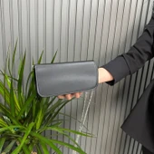 Günlük Bayan Çanta 19x10cm Düz Siyah AB0701 thumbnail 2