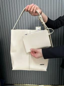 Armine Bayan Çanta Düz Krem AR39104 thumbnail 1
