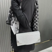 Simli Abiye Bayan Çanta 23x12cm Gümüş AB0202 thumbnail 1