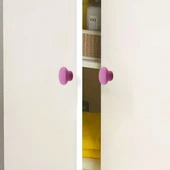 Bohem Pembe Mantar Kulp Düğme 10 ADET Çekmece Mutfak Mobilya Dolabı Dolap Kulpu Kulbu Plastik Kulp thumbnail 5