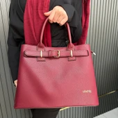 Armine Bayan Çanta Düz Bordo AR39502 thumbnail 2