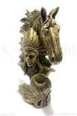 KIZILDERELİ AT FİGÜRLÜ HEYKEL 28CM - 2