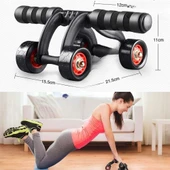 4 Tekerlekli Mekik Aleti Ab Wheel Diz Matı Hediyeli Karın Egzersiz Aleti CKS452 - 8