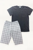 ERKEK ÇOCUK KAPRİLİ PİJAMA TAKIMI PAMUK BASKILI CEP DETAYLI A3 thumbnail 4
