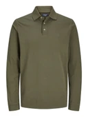 JACK JONES Erkek Yeşil Polo Yaka Kısa Kollu Tişört 12269034 - 1