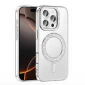 Apple iPhone 16 Pro Kılıf Pırlanta Taş Tasarımlı Magsafe Şarj Özellikli Redclick Karetta Silikon Kapak thumbnail 2