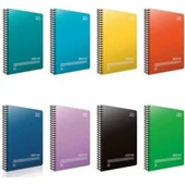 Gıpta Fresco Spiralli Plastik Kapak Defter A4 72 YP Kareli 4933 - 1