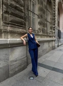 Poly Viscose Arkasi Düğme Ve Kemer Detayli Yelek Pantolon Takim - 1
