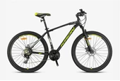 KRON XC 75 27.5 JANT 21 VİTES MEKANİK DİSK FREN KELEBEK VİTES FULL SHIMANO SİSTEM DAĞ BİSİKLETİ MAT SİYAH-NEON SARI/BEJ (KRN25-070) - 1