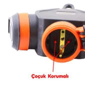 Seyyar Topraklı 3'lü Grup Priz Fiş 10 Metre Çoklu Asmalı Uzatma Kablosu 3x2.5 mm Monofaze Çoğaltıcı - 4