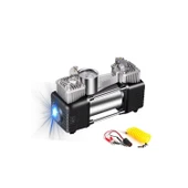 Çift Pisyonlu 12 V Araç Tipi Çakmaklık Metal Hava Kompresörü Araba Bisiklet Teker Lastik Top Şişirme - 5