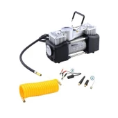 Çift Pisyonlu 12 V Araç Tipi Çakmaklık Metal Hava Kompresörü Araba Bisiklet Teker Lastik Top Şişirme - 2