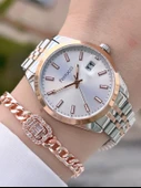 Ferrucci Çelik Kordon 2 Yıl Garantili Takvinli Kadran Suya Dayanıklı Kadın Kol Saati BFC.03298.04 thumbnail 1