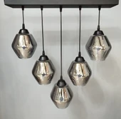 5 Lİ MODERN SİYAH AVİZE - 1