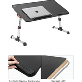 Saiji A8 Large Çok Fonksiyonlu Ayarlı Notebook Soğutuculu Çalışma Masası Siyah - 6