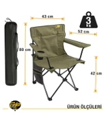 V2 Haki Lüks Kamp Sandalyesi - 4