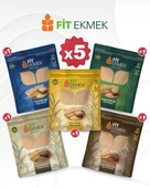 fit 3lü Kepekli ,3lü Yulafli ,3lü Chia ,3lü Arpa ve 3lü Keten Tohumlu Lavaş Ekmeği 300gr - 1