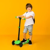 LAMBORGHINI  L5 Katlanabilir Işıklı 3 Tekerlekli Çocuk Scooter Yeşil - 5