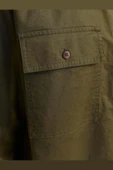 JACK JONES Erkek Yeşil Oversized Oxford Gömlek 12268952 - 6