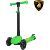 LAMBORGHINI  L5 Katlanabilir Işıklı 3 Tekerlekli Çocuk Scooter Yeşil - 2