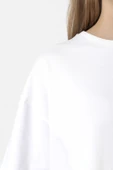 Romania Fingerprint Beyaz Kadın Crop Tshirt - 4