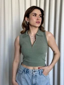 Kısa fermuarlı crop - 3