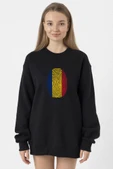 Romania Fingerprint Siyah Kadın 2ip Sweatshirt thumbnail 1