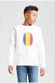 Romania Fingerprint Beyaz Çocuk 2ip Sweatshirt - 1