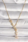 Gold Renk Zincir Zirkon Taşlı Yıldız Model Kadın Kolye - EBJ250412W32526 thumbnail 1