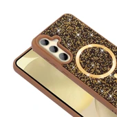 Galaxy S24 FE Kılıf Pırlanta Tasarımlı Magsafe Şarj Özellikli Redclick Mozaik Silikon Kapak thumbnail 5